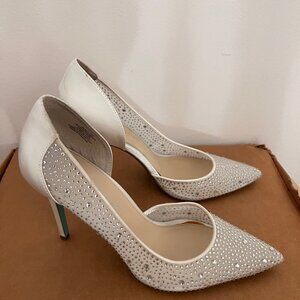 Betsey Johnson rhinestone crystal pumps